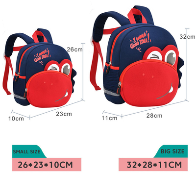 Τρισδιάστατος παιδικός σταθμός Mochila μικρών παιδιών κινούμενων σχεδίων σακιδίων πλάτης παιδιών δεινοσαύρων ODM για τα κορίτσια αγοριών 2-5 έτη