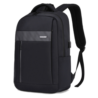 15.6inch σακίδιο πλάτης USB επιχειρησιακών lap-top που χρεώνει τη μαύρη τσάντα lap-top δέρματος