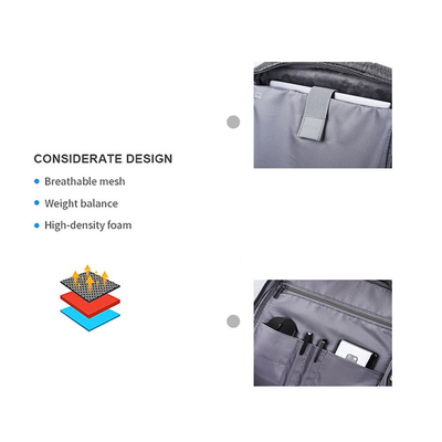 Το σακίδιο πλάτης επιχειρησιακών lap-top ινών πολυεστέρα στεγανοποιεί την τσάντα lap-top 15,6 ίντσας