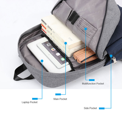 Το αντικλεπτικό σακίδιο πλάτης χρέωσης USB στεγανοποιεί το σακίδιο lap-top 15,6 ίντσας
