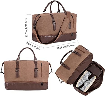 Duffel Totes τσαντών Weekender καμβά αδιάβροχη ολονύκτια κυλώντας τσάντα