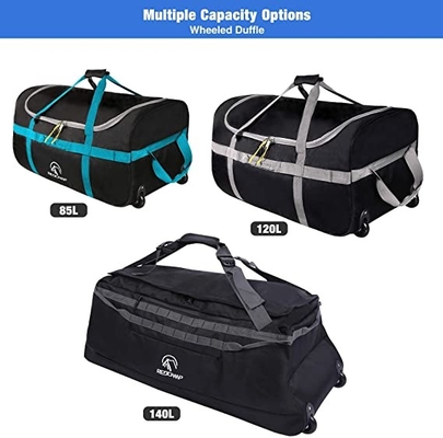 Πτυσσόμενη τσάντα Duffle με τις ρόδες 85l 120l 140l 1680d Οξφόρδη πτυσσόμενη