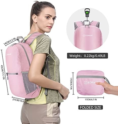 Ανθεκτικό 20l Packable σακιδίων πλάτης πεζοπορίας ODM υπαίθριο σακίδιο πλάτης νερού πτυσσόμενο