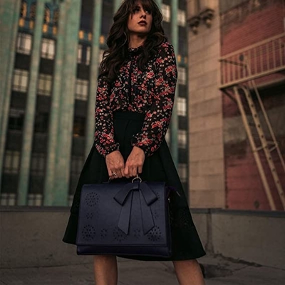 Satchel υπολογιστών ώμων τσαντών lap-top δέρματος Vegan γυναικών αποσπάσιμο τόξο τσαντών