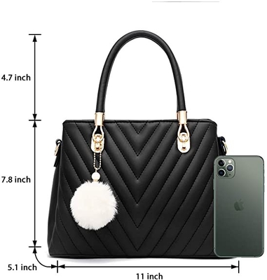 Τοπ Satchel λαβών τσαντών πολυτέλειας των γυναικών PU μόδας δέρματος